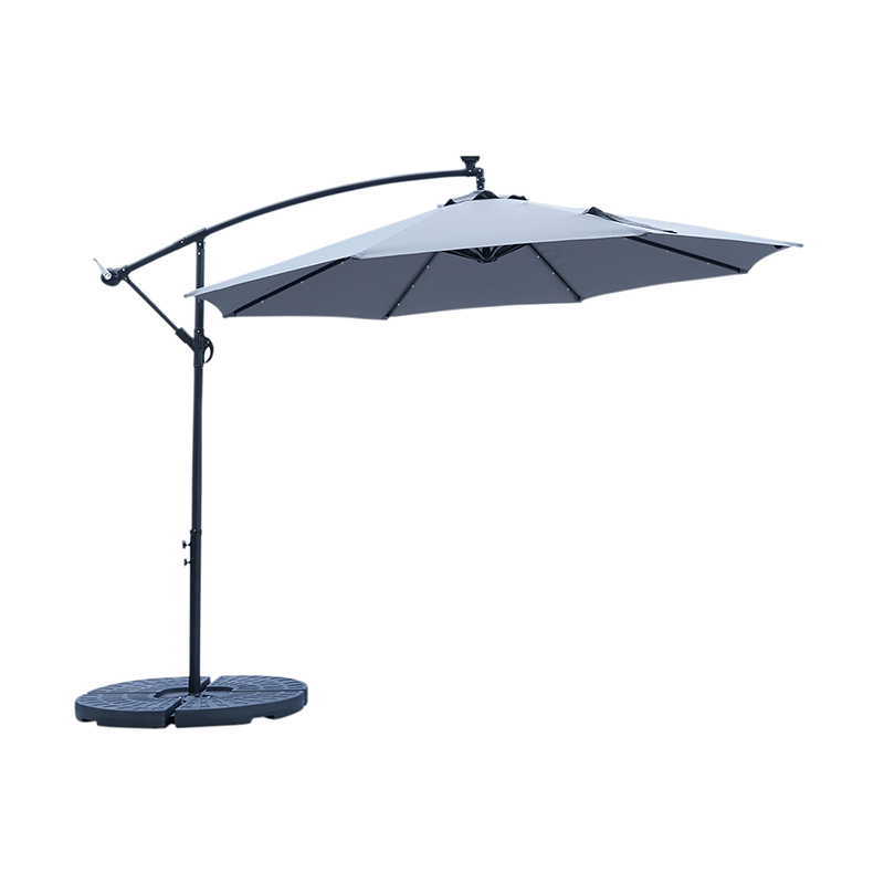 HTS-116 Gray Cantilever Offset Terrace Umbrella