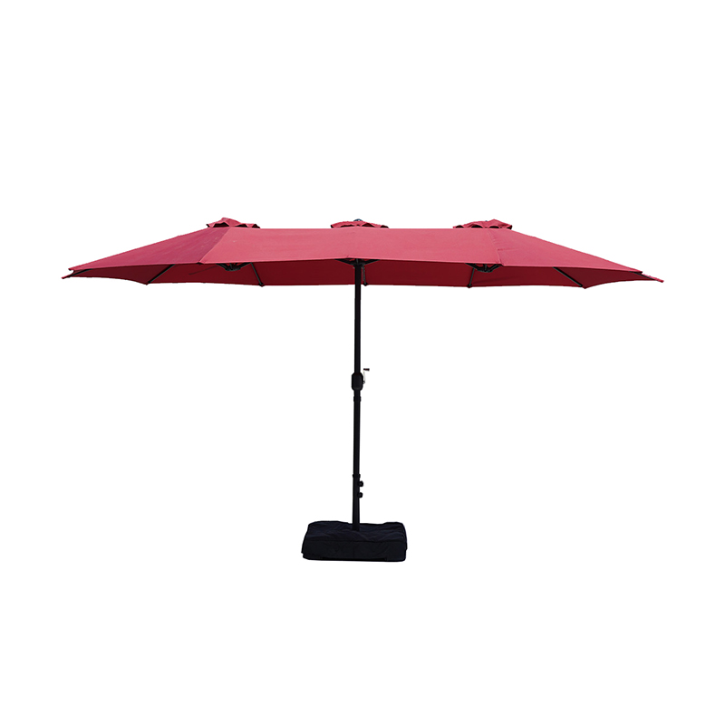 HTS-111 Hand-Crank Umbrella With Double Canopy Sunshade And Lifting Crank